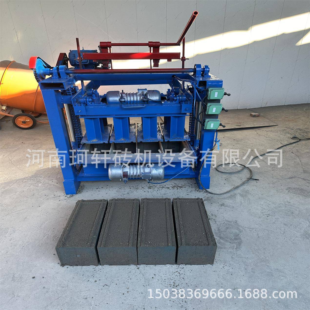 固定式半自动砖机实心互锁垫片水泥砖机可换模具免烧制砖机