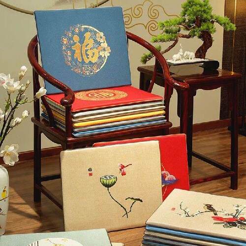 Chinese Style Chair Cushion Mahogany Sofa Stool Seat Pad