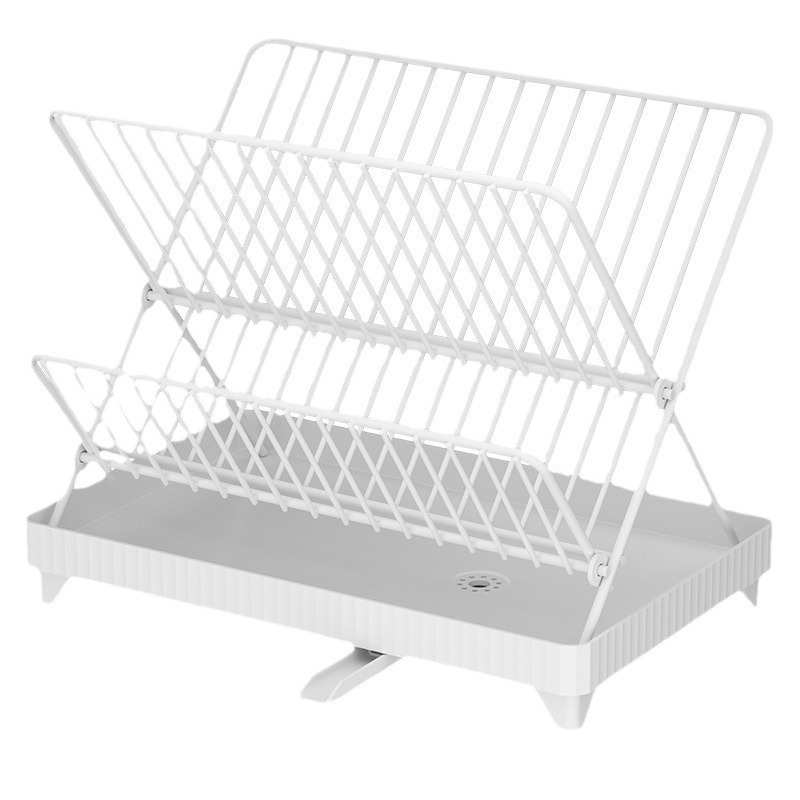 碗碟架折叠碗盘台面家用收纳架架架沥水多功能架厨房双层物置