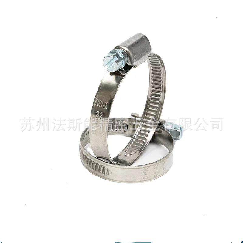 GE819MI吉美）DIN301（7-型40（不锈铁）抛3光带蜗杆传动A卡箍A型