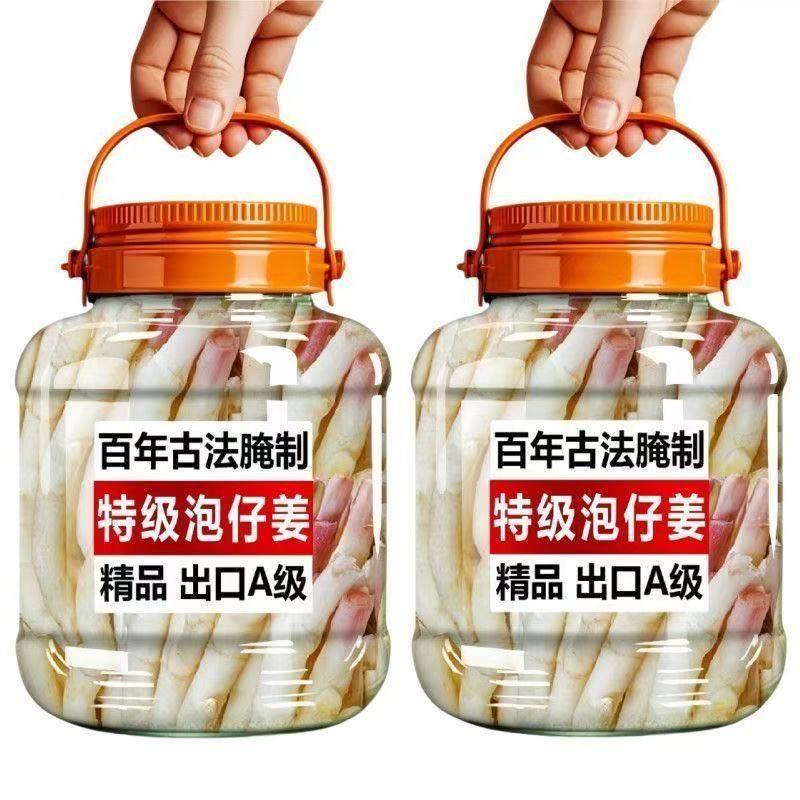 四川泡菜嫩仔姜泡姜嫩农家正宗自制坛泡800g瓶装四川特产泡椒母水