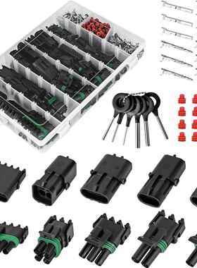 跨境376PCS盒装防水汽车电气连接器22-14AWG