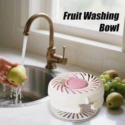 Fruit Cleaner Bowl Fruit Drainer Container Vegetable