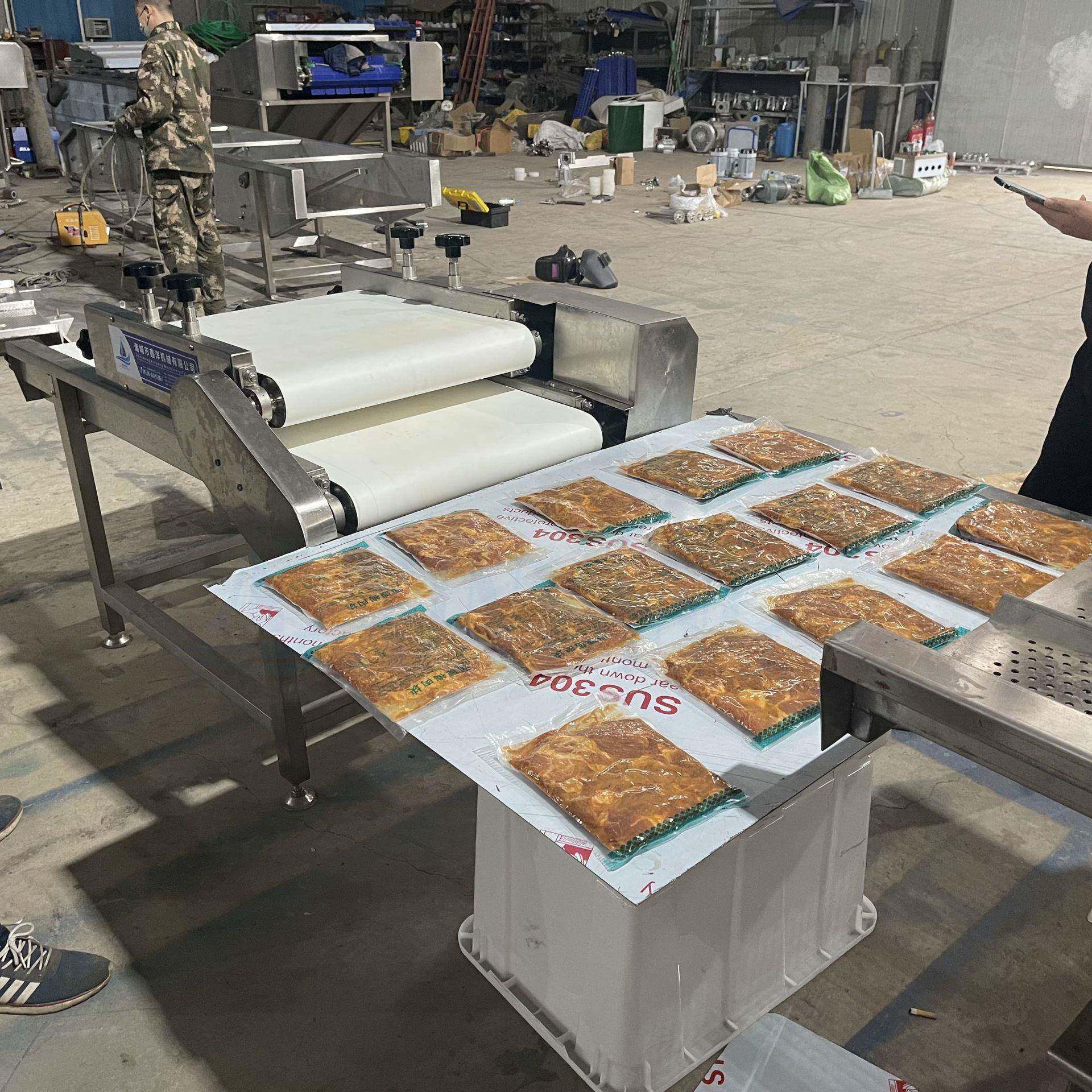 榨菜梅菜肉包装袋整平机食品整形机全自动小食品压袋设备