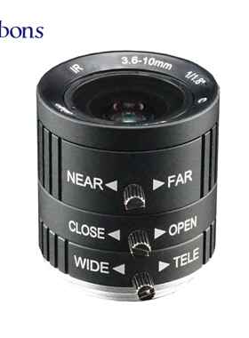 1/1.8”手动变焦3.6-10mmF1.6手动光圈4K红外手动光圈C接口镜头