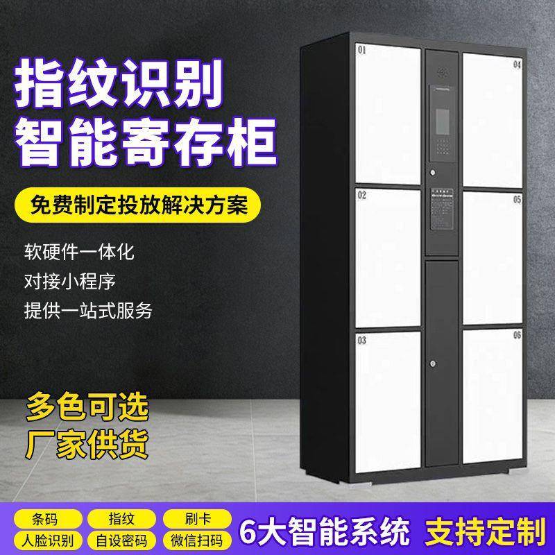 智能存包柜微信扫描二维码收费柜商场寄存刷卡条码金属存放柜厂家