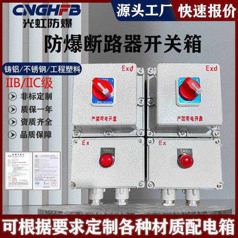 BDZ防爆断路器20A32a铝合金配电箱三相380V220防爆2P4p漏电开关箱