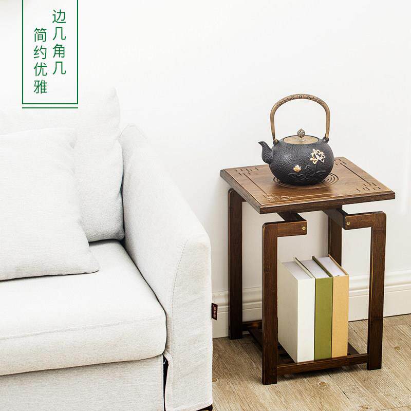 客厅沙发边几角几茶水置物架子电话花架实木床边小茶几方形茶几桌