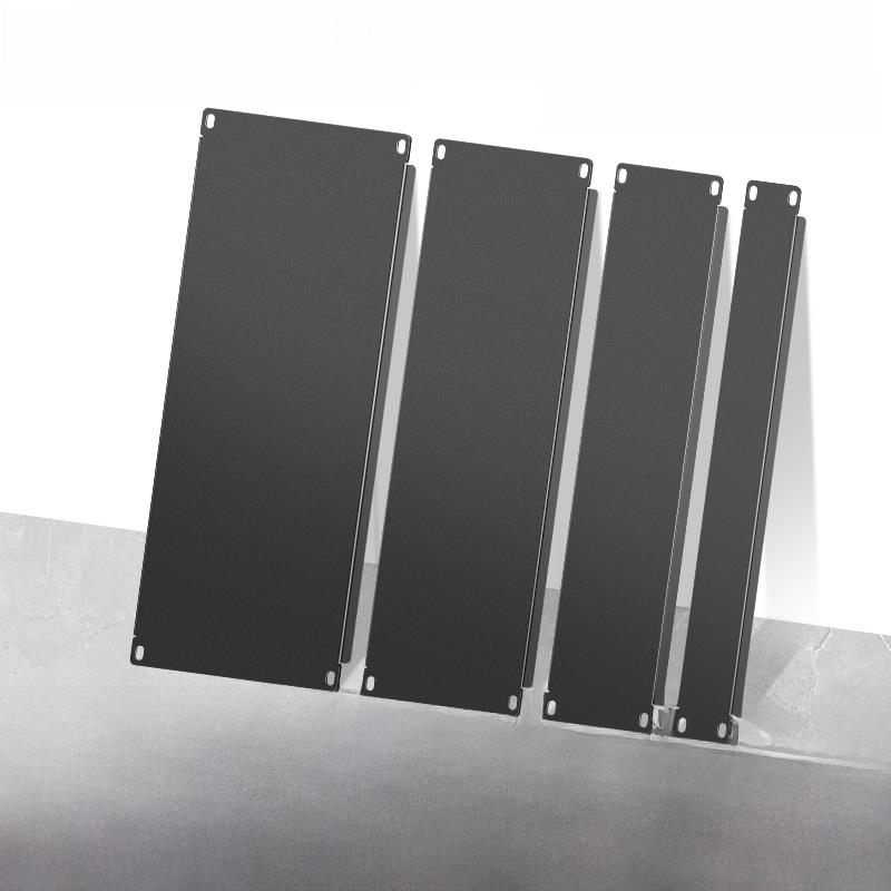 标准19英寸1U机柜盲板背板黑色金属假面板服务器挡板2U3U4U盖板面