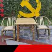 竹子靠背OGQ椅手椅老式 工竹编藤椅子家用台小竹凳子椅编阳织直销