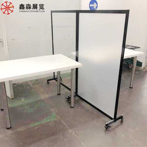 立式防飞沫屏风 疫情移动活动透明隔断 亚克力易拆装酒店学校隔间