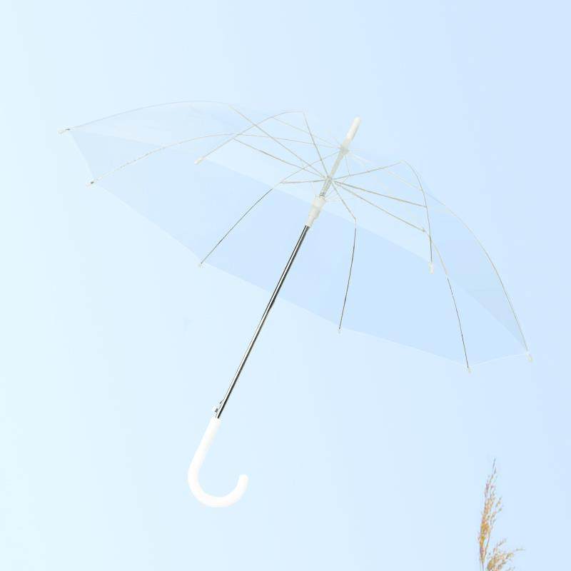 正品Cmn加厚透明长雨伞女日系小清新个性学生o创意晴雨伞柄双男人