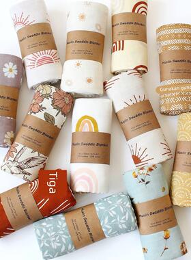 muslin竹棉纱布包巾婴儿包被宝宝抱被盖毯新生儿襁褓巾夏季浴巾