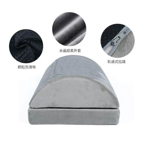 新款双层暖脚办公歇脚垫footrest脚底按摩踩半圆柱脚枕腿枕垫脚枕