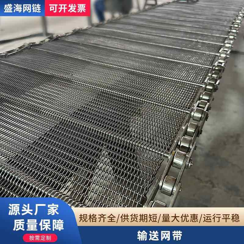不锈钢链条式输送带钢丝网 金属传送带流水线链网 不锈钢网带