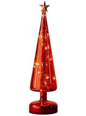 厂货直销圣诞节工艺品圣诞树玻璃摆件气氛装饰