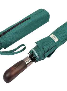 高档现货英国Balios叠用手工实木手柄女 晴两雨伞速雨干 折全自动