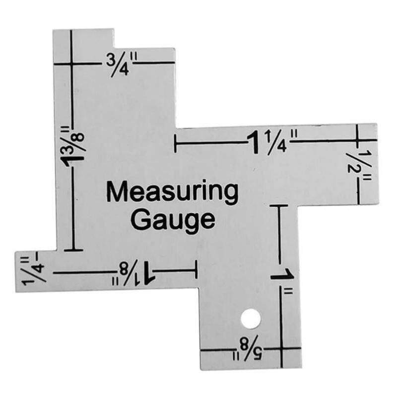 Precision Seam Measuring Gauge Metal Quilting Tailor Ruler T