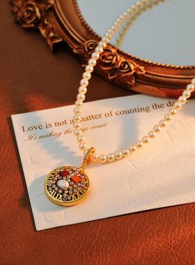 2025新款年天然巴洛克项链微镶高级感白羊座气质百搭珍珠项链