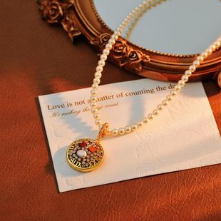 2025新款年天然巴洛克项链微镶高级感白羊座气质百搭珍珠项链