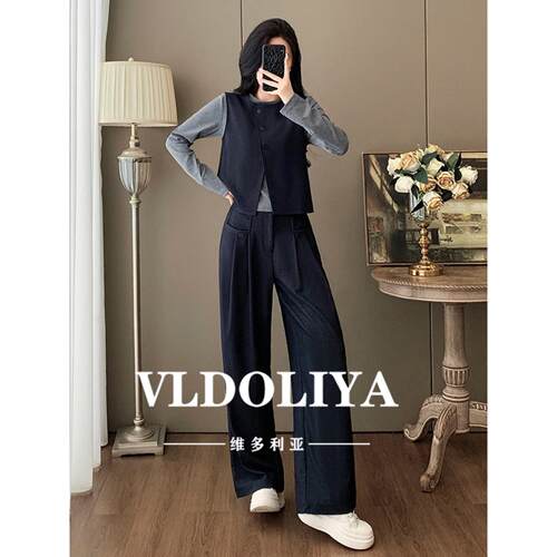 VLDOLIYA维多利亚2026春季新休闲时尚运动套装女装显瘦减龄三件套