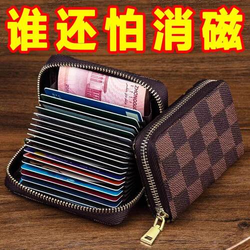 Anti-magnetic card holder for women with large capacity, mul