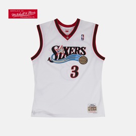 nba复古球衣sw76人队2000-01赛季艾弗森白色主场，mitchell&ness