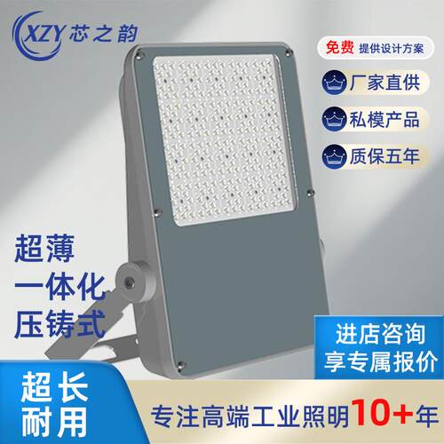 户外led投光灯防水防腐工业厂房室外反光杯强光照明厂家调光泛光