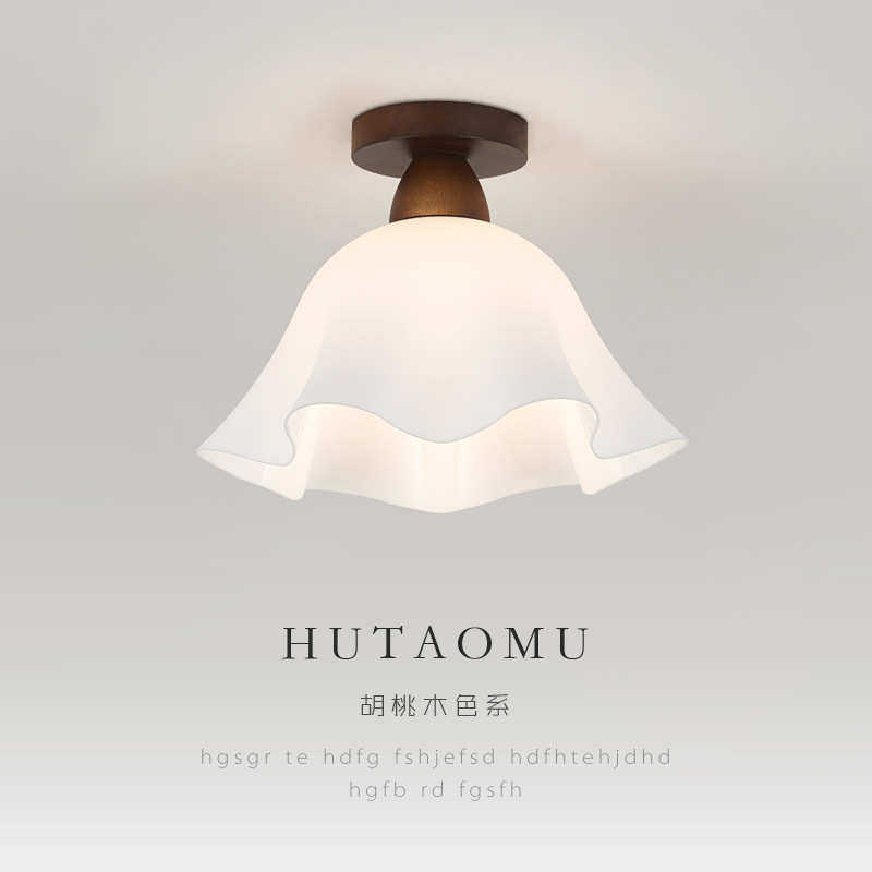 走廊过道灯吸顶灯日式复古入户玄关门厅灯具北欧简约实木阳台灯,家装灯饰光源,智能吸顶灯,淘宝优惠券,粉丝福利购,淘宝优惠卷