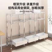 简易衣柜家卧室出租房布衣柜型加粗全钢衣23合金 架带抽用屉小户