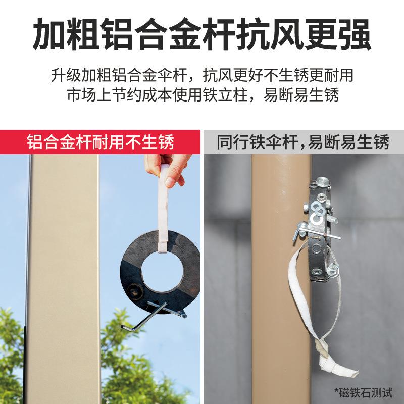 户外伞升级罗马灯条遮阳伞庭院阳台商用防暑防晒太阳能氛围灯户外