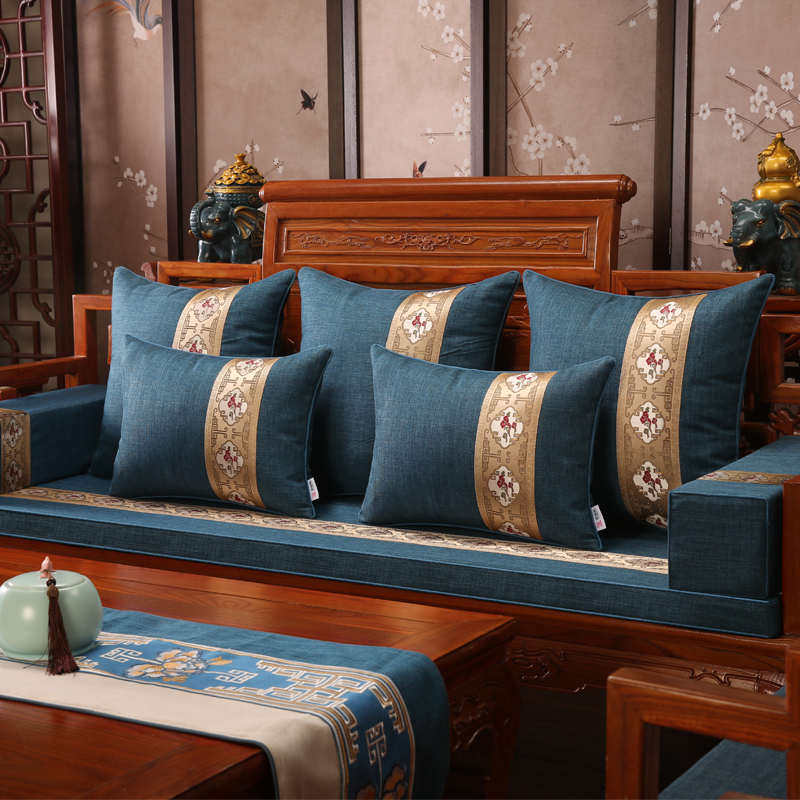 中式红木沙发坐垫2021冬季新款中国风实木沙发垫套罩定做四季通