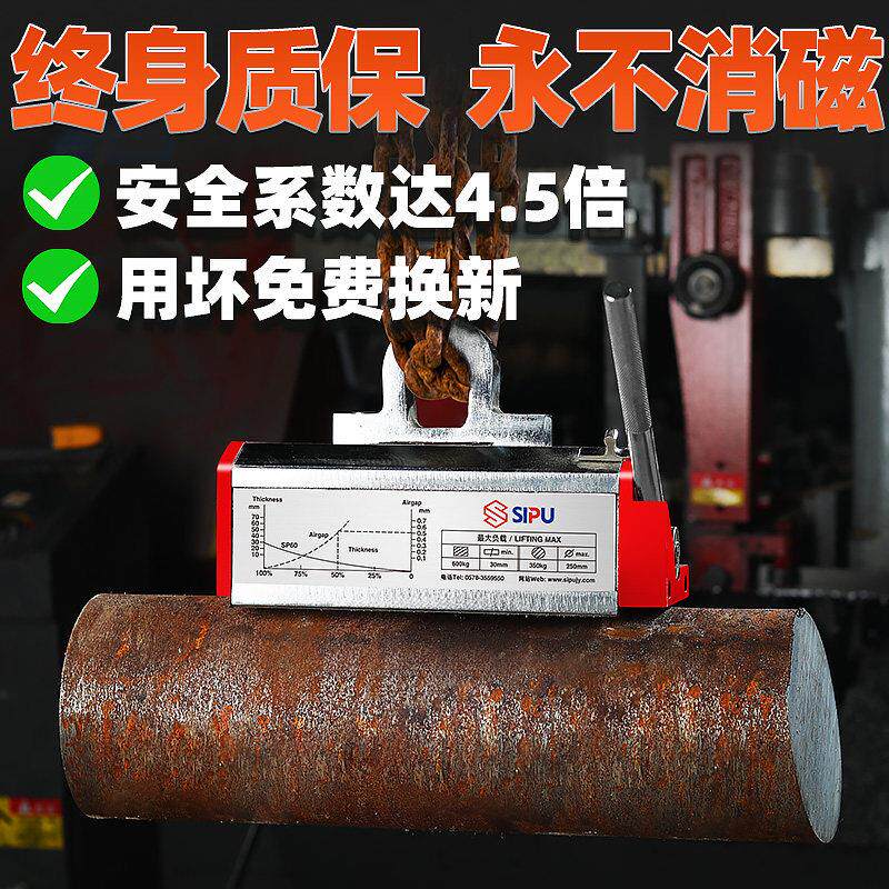 永磁磁力吊具1吨强力起重设备 工业用强磁吸铁器 手动永磁起重机
