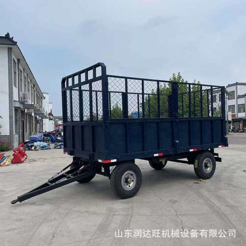 5吨拖拉机后牵引车斗 农用拖斗厂区载重10吨平板车