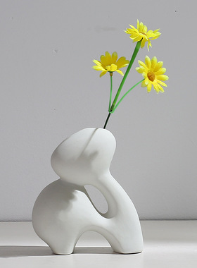 陶瓷花瓶插花干花北欧风ins 简约创意水培花器客厅家居摆件厂