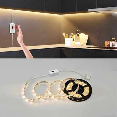 USB手扫灯带5V 2835 LED灯带智能红外手扫感应防水灯条酒柜灯