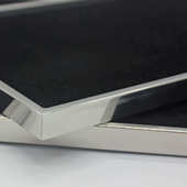 现货不锈钢金色边框首饰饰品托盘 收纳珠宝样品房展示盘