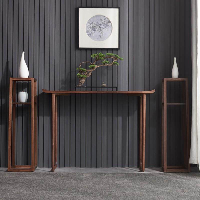 新中式实木玄关桌玄关柜靠墙窄桌入户禅意供桌翘头案几酒店端景台,住宅家具,玄关台,淘宝优惠券,粉丝福利购,淘宝优惠卷
