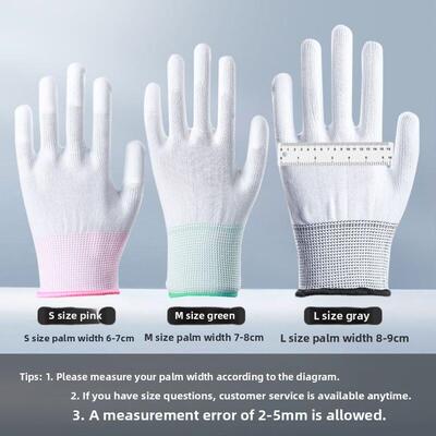 10 Pairs PU Nitrile Safety Coating Nylon Cotton Work Gloves