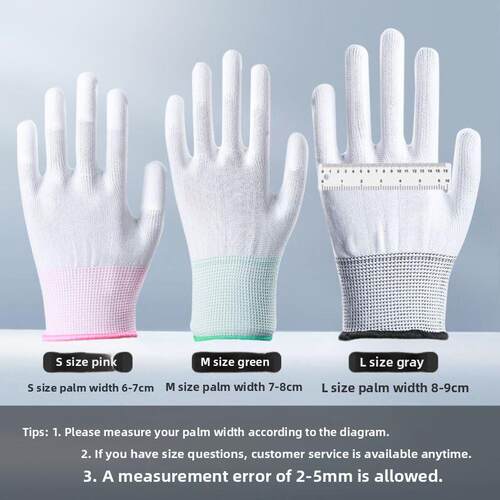 10 Pairs PU Nitrile Safety Coating Nylon Cotton Work Gloves