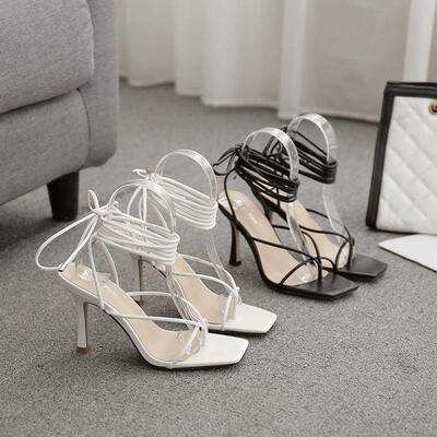 Simple strap Roman high heel sandals