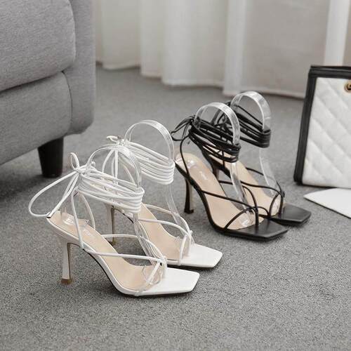 Simple strap Roman high heel sandals