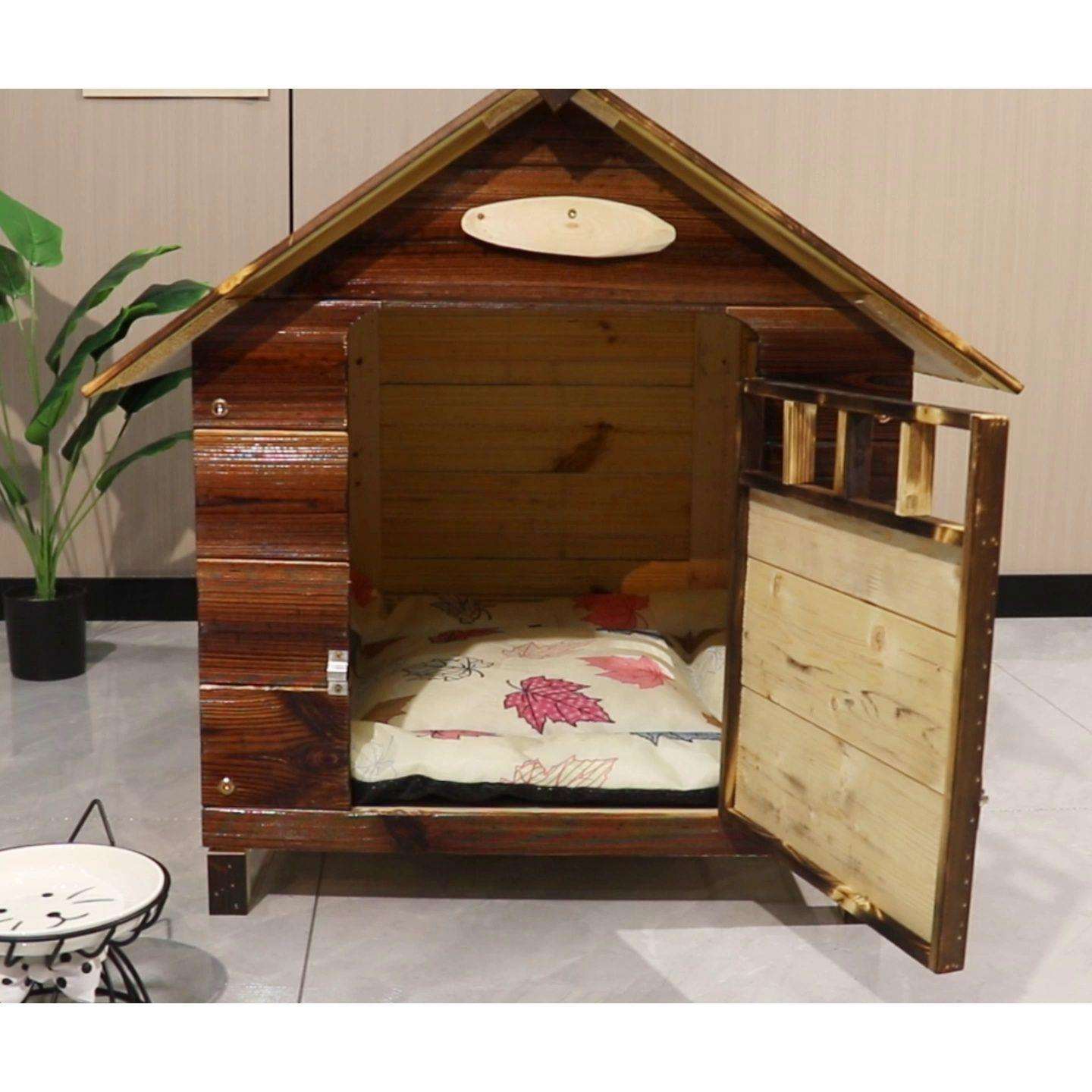 户外实木室外大型犬木狗屋狗窝猫窝狗笼泰迪狗窝狗房狗舍防雨防水