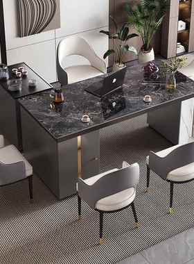 茶岩桌板一FHG体轻奢现代简约家用办多功茶能茶台泡一整套公意式