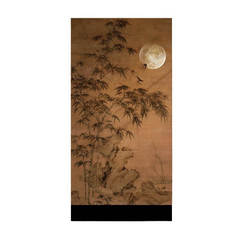新中式宋代美学玄关装饰画高级感挂画走廊过道复古茶室书房壁画