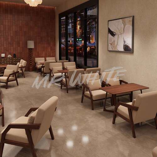 咖啡店北欧轻奢餐厅沙发 实木酒吧清吧沙发椅桌子组合单人沙发椅
