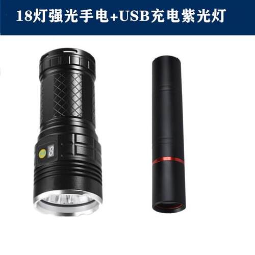 正品老酒鉴定工具充套装验酒强光手电筒18灯直电紫灯烟酒光检防伪
