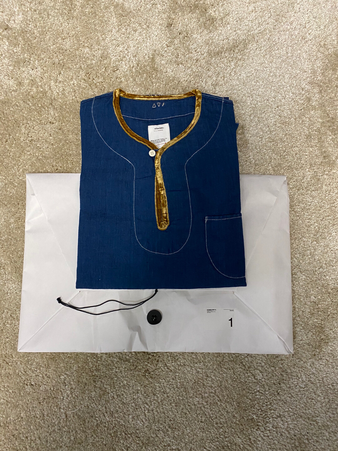 VISVIM 19AW BORDER TUNIC P.O — front