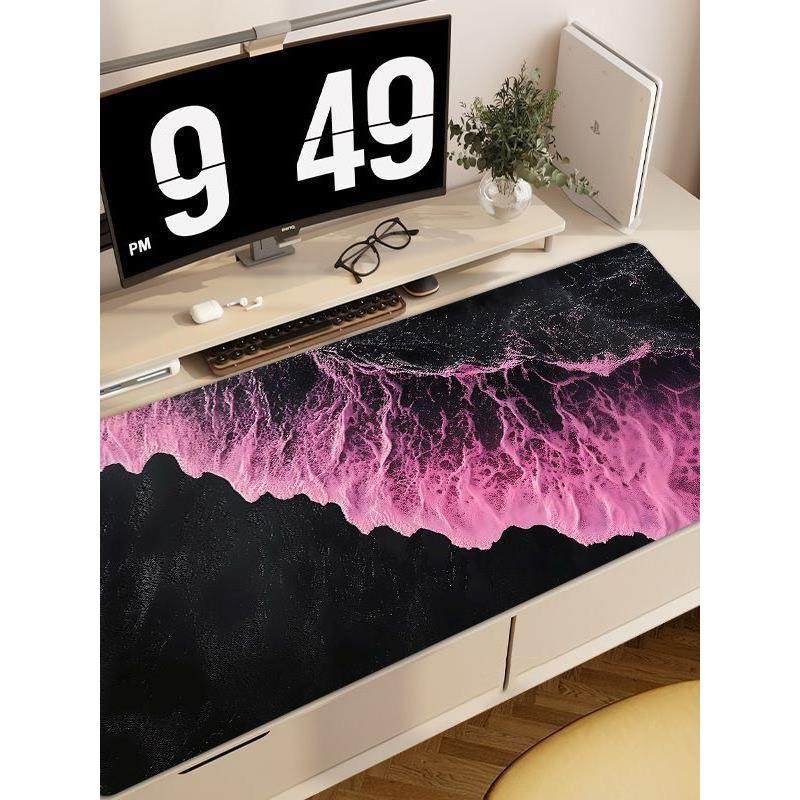 简约风景鼠标垫大号高级感ins风笔记本键盘垫防滑工位垫桌面垫子