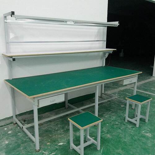方通工作台物料操作台测试台面带灯架防静电深圳东莞包送安装